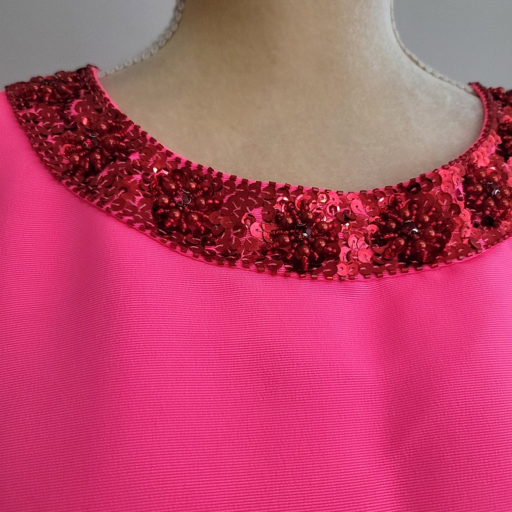 SAIL TO SABLE x Style Charade Size Large Pink Beaded & Sequin 'Tracey' Dress NWT - Picture 3 of 11